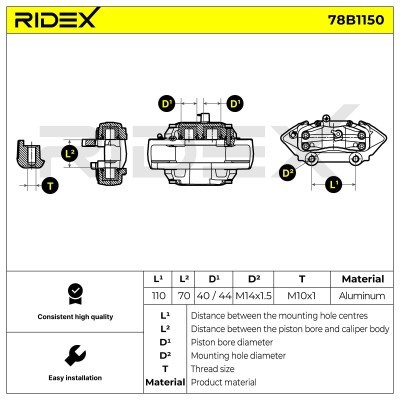Zacisk Hamulcowy RIDEX 78B1150 78B1150 - foto 6