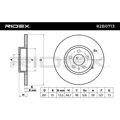 Tarcza hamulcowa RIDEX 82B0713 82B0713 - foto 3