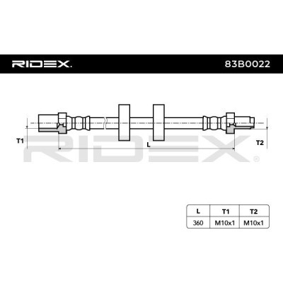 Przewód hamulcowy elast RIDEX 83B0022 83B0022 - foto 3