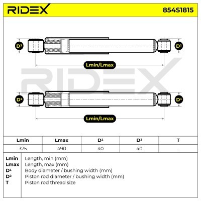 Amortyzator RIDEX 854S1815 854S1815 - foto 4