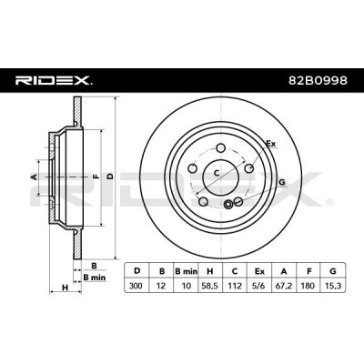Tarcza hamulcowa RIDEX 82B0998 82B0998 - foto 3