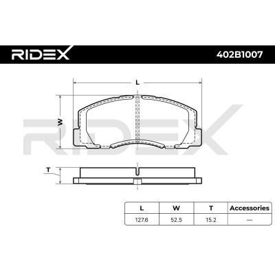 Klocki hamulcowe RIDEX 402B1007 402B1007 - foto 7