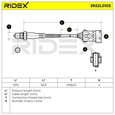 Sonda Lambda RIDEX 3922L0103 3922L0103 - foto 4