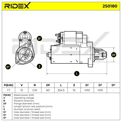 Rozrusznik RIDEX 2S0180 2S0180 - foto 7
