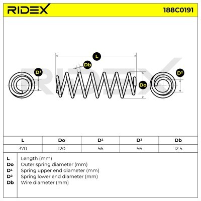 Sprężyna Zawieszenia RIDEX 188C0191 188C0191 - foto 4