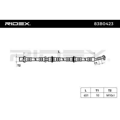 Przewód hamulcowy elast RIDEX 83B0423 83B0423 - foto 5
