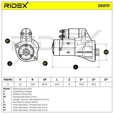 Rozrusznik RIDEX 2S0111 2S0111 - foto 6