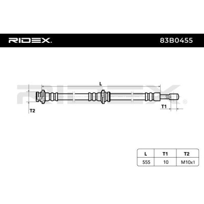 Przewód hamulcowy elast RIDEX 83B0455 83B0455 - foto 6