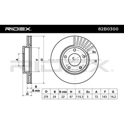 Tarcza hamulcowa RIDEX 82B0300 82B0300 - foto 5