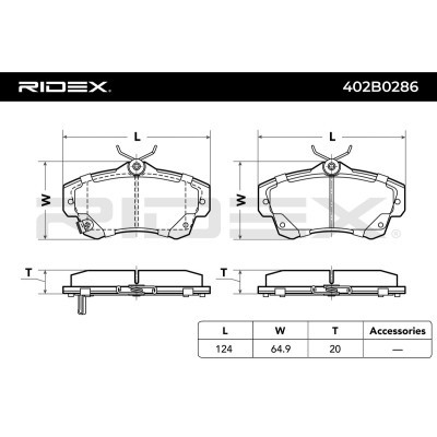 Klocki hamulcowe RIDEX 402B0286 402B0286 - foto 3