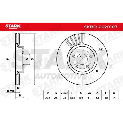 Tarcza hamulcowa Stark SKBD-0020107 SKBD-0020107 - foto 8