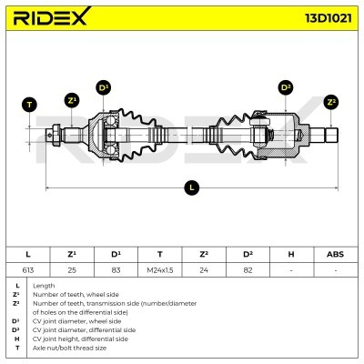 Półoś Napędowa RIDEX 13D1021 13D1021 - foto 7