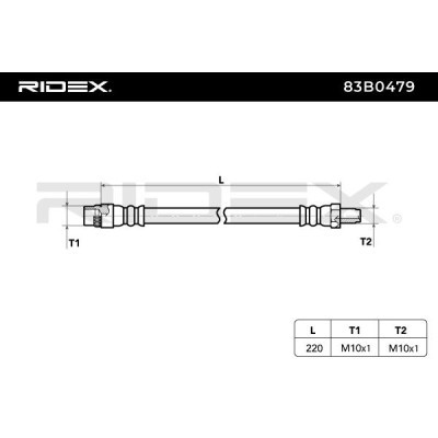 Przewód hamulcowy elast RIDEX 83B0479 83B0479 - foto 6