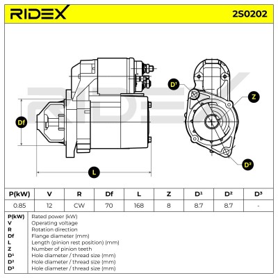 Rozrusznik RIDEX 2S0202 2S0202 - foto 6
