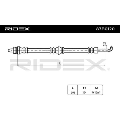 Przewód hamulcowy elast RIDEX 83B0120 83B0120 - foto 5