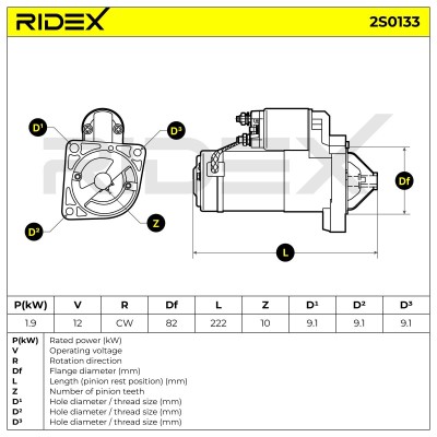 Rozrusznik RIDEX 2S0133 2S0133 - foto 7