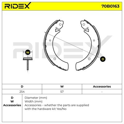Klocki hamulcowe RIDEX 70B0163 70B0163 - foto 5