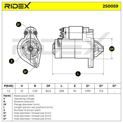 Rozrusznik RIDEX 2S0059 2S0059 - foto 6