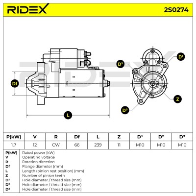 Rozrusznik RIDEX 2S0274 2S0274 - foto 6