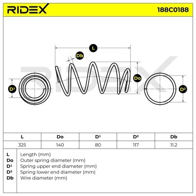 Sprężyna Zawieszenia RIDEX 188C0188 188C0188 - foto 4