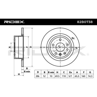 Tarcza hamulcowa RIDEX 82B0738 82B0738 - foto 4