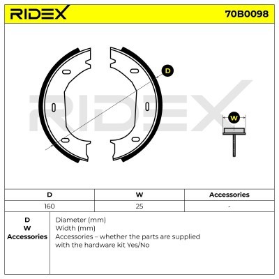 Klocki hamulcowe RIDEX 70B0098 70B0098 - foto 5