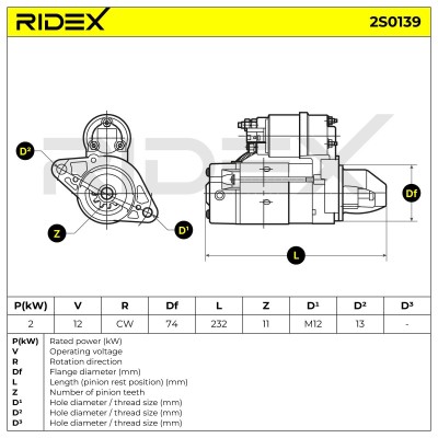 Rozrusznik RIDEX 2S0139 2S0139 - foto 6