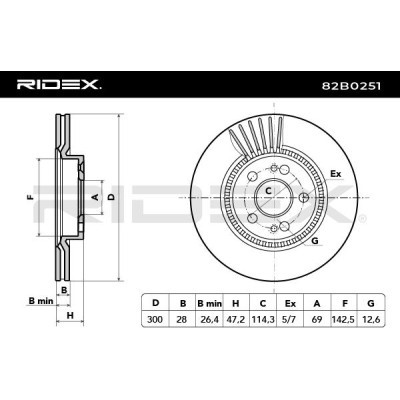 Tarcza hamulcowa RIDEX 82B0251 82B0251 - foto 3