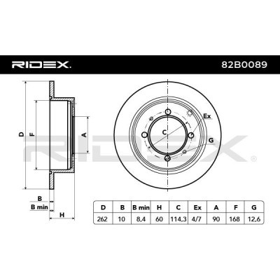 Tarcza hamulcowa RIDEX 82B0089 82B0089 - foto 6