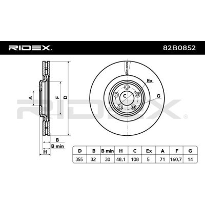 Tarcza hamulcowa RIDEX 82B0852 82B0852 - foto 6