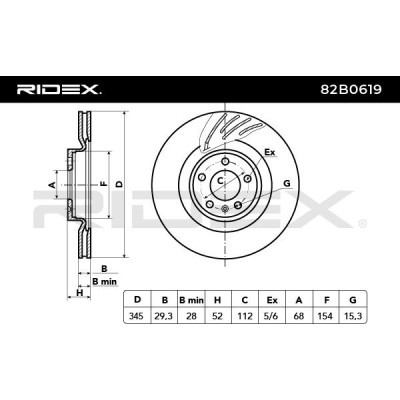 Tarcza hamulcowa RIDEX 82B0619 82B0619 - foto 6