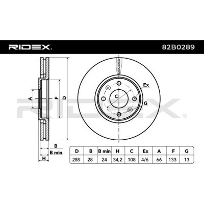 Tarcza hamulcowa RIDEX 82B0289 82B0289 - foto 6