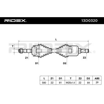 Półoś Napędowa RIDEX 13D0320 13D0320 - foto 5