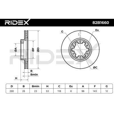 Tarcza hamulcowa RIDEX 82B1660 82B1660 - foto 7