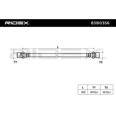 Przewód hamulcowy elast RIDEX 83B0356 83B0356 - foto 3