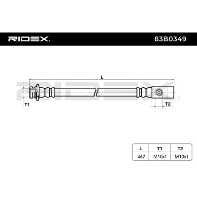Przewód hamulcowy elast RIDEX 83B0349 83B0349 - foto 6