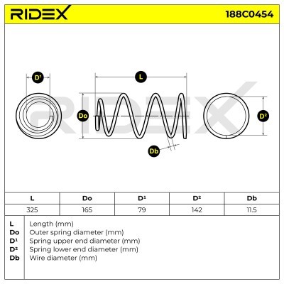 Sprężyna Zawieszenia RIDEX 188C0454 188C0454 - foto 4