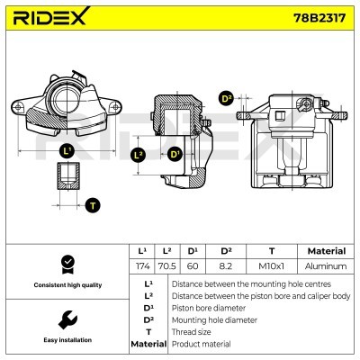 Zacisk Hamulcowy RIDEX 78B2317 78B2317 - foto 3