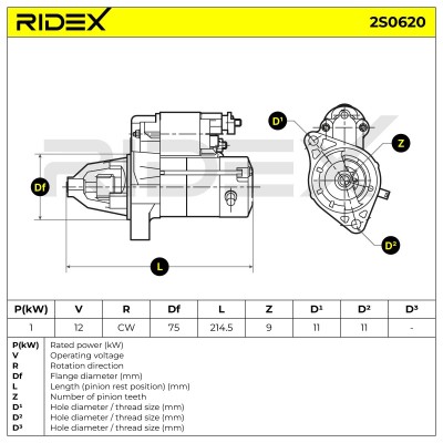 Rozrusznik RIDEX 2S0620 2S0620 - foto 6