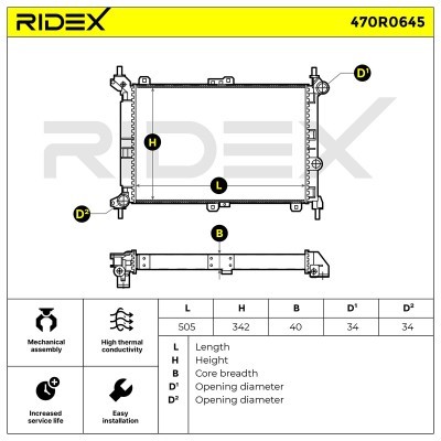 Chłodnica RIDEX 470R0645 470R0645 - foto 4