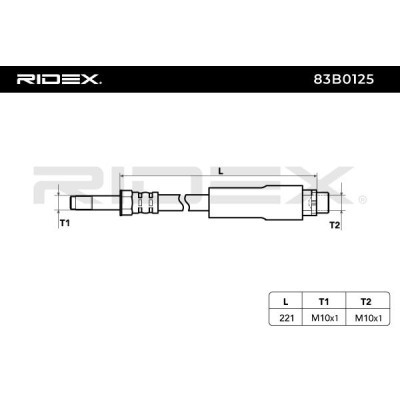 Przewód hamulcowy elast RIDEX 83B0125 83B0125 - foto 3