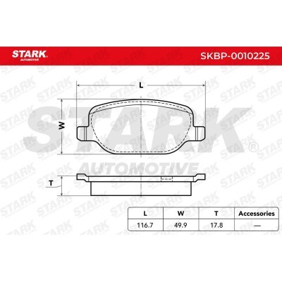 Klocki hamulcowe Stark SKBP-0010225 SKBP-0010225 - foto 3