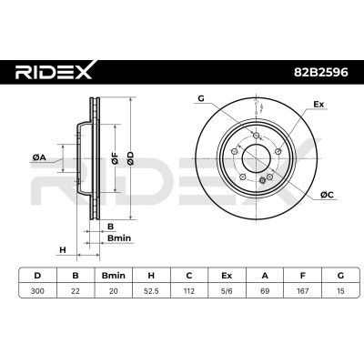 Tarcza hamulcowa RIDEX 82B2596 82B2596 - foto 6