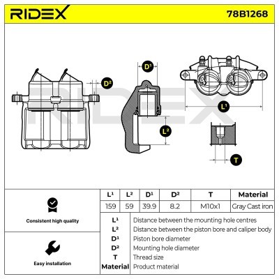 Zacisk Hamulcowy RIDEX 78B1268 78B1268 - foto 6