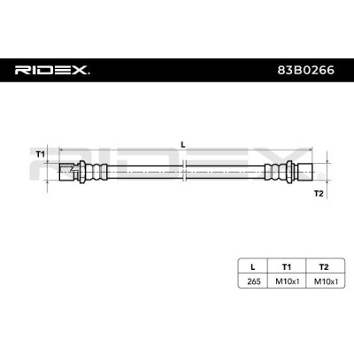 Przewód hamulcowy elast RIDEX 83B0266 83B0266 - foto 3
