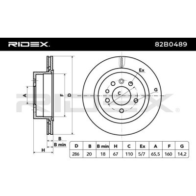 Tarcza hamulcowa RIDEX 82B0489 82B0489 - foto 3