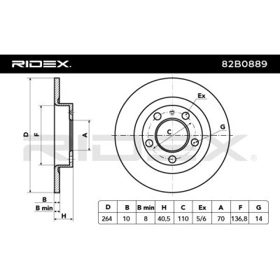 Tarcza hamulcowa RIDEX 82B0889 82B0889 - foto 3