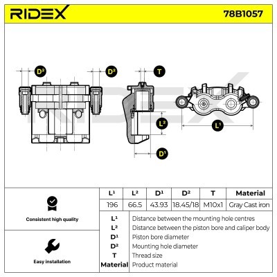 Zacisk Hamulcowy RIDEX 78B1057 78B1057 - foto 5