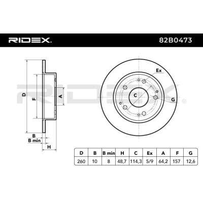 Tarcza hamulcowa RIDEX 82B0473 82B0473 - foto 3