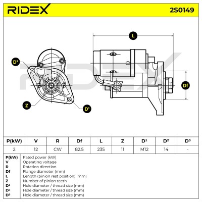 Rozrusznik RIDEX 2S0149 2S0149 - foto 6